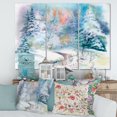 thumbnail image 2 of Designart ' Snowy River With Winter Landscape ' Traditional Canvas Wall Art Print, 2 of 3
