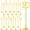 Gold, variant on NCQ 20 Pcs Table Numbers Wedding Table Numbers Wood Table Numbers for Wedding Reception Stands Seat Numbers with Holder Base Table Numbers for Wedding Party Event Catering, 1-20 (Silver)