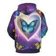 thumbnail image 3 of Butterfly 3D Print Hoodie Men Women Autumn Thin Pullover Sweatshirt Vintage Streetwear Tops, 3 of 6