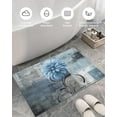 thumbnail image 5 of Watercolor Blossoms Dahlia Flower Plush Shag Bath Rugs Abstract Oil Painting Soft Fluffy Floor Doormat Carpet,Non-Slip Door Mats for Living Room Bedroom Kitchen Entryway Blue Grey, 5 of 6