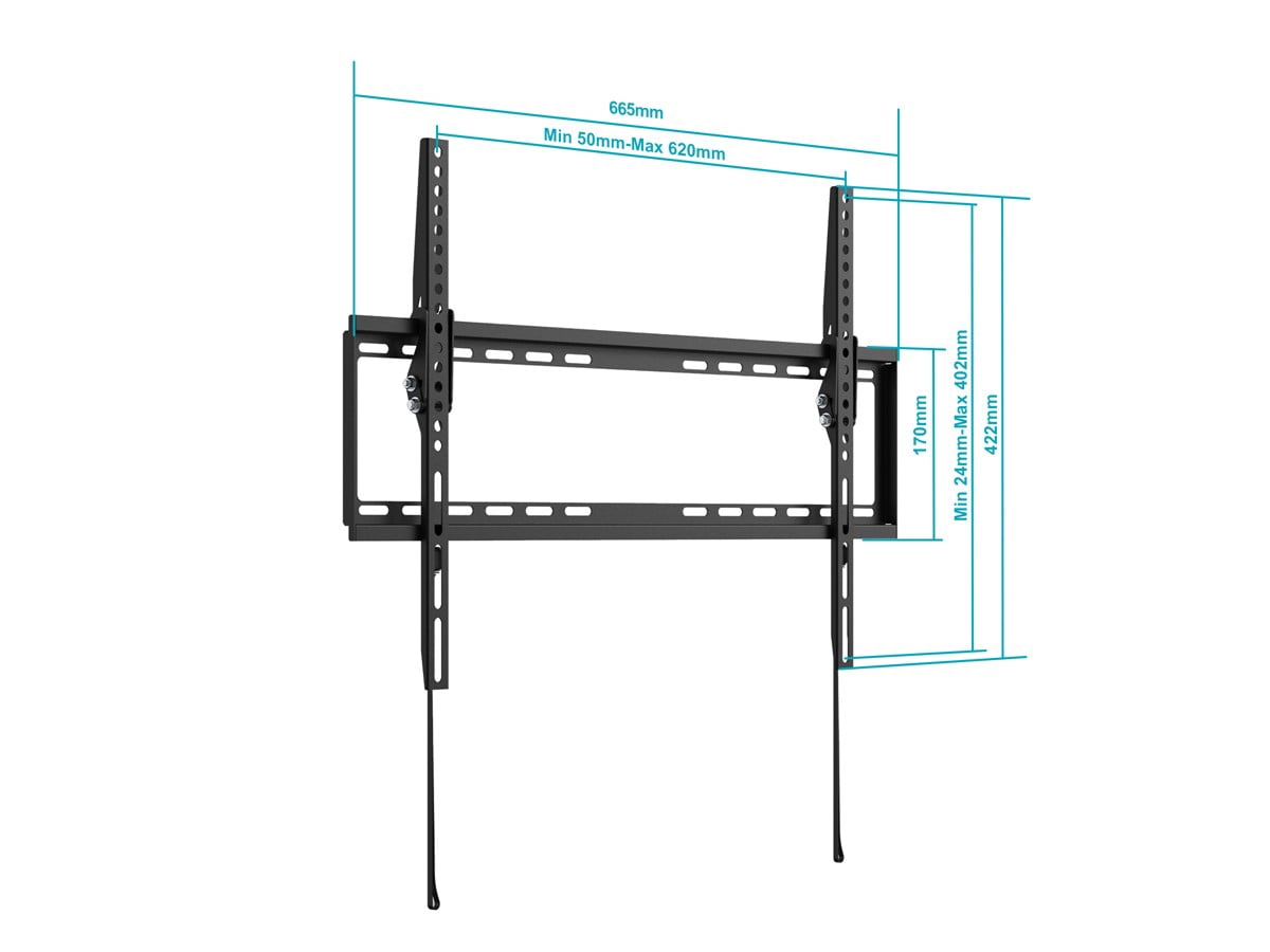 Monoprice TV Wall Mount Bracket For TVs Up to 70in, Tilt, Max Weight 77lbs, VESA Patterns Up to 600x400, UL Certified - Select Series