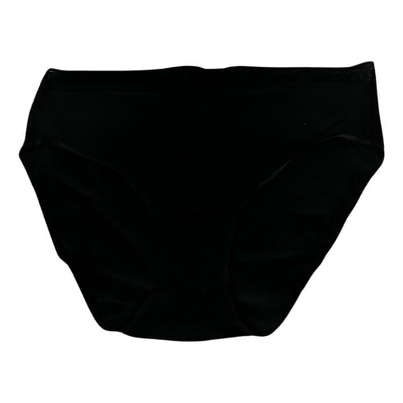 Lucky Brand Panties Sz XL Hi Cut Brief Polyester Solid Black Regular Size
