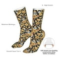 thumbnail image 4 of Fuzoiu Sunflowers Bee Print Crew Socks,Casual Athletic Gym LightWeight Thin Socks,Casual Crew Socks for Men Woman,Calf Length Crew Socks, 4 of 7