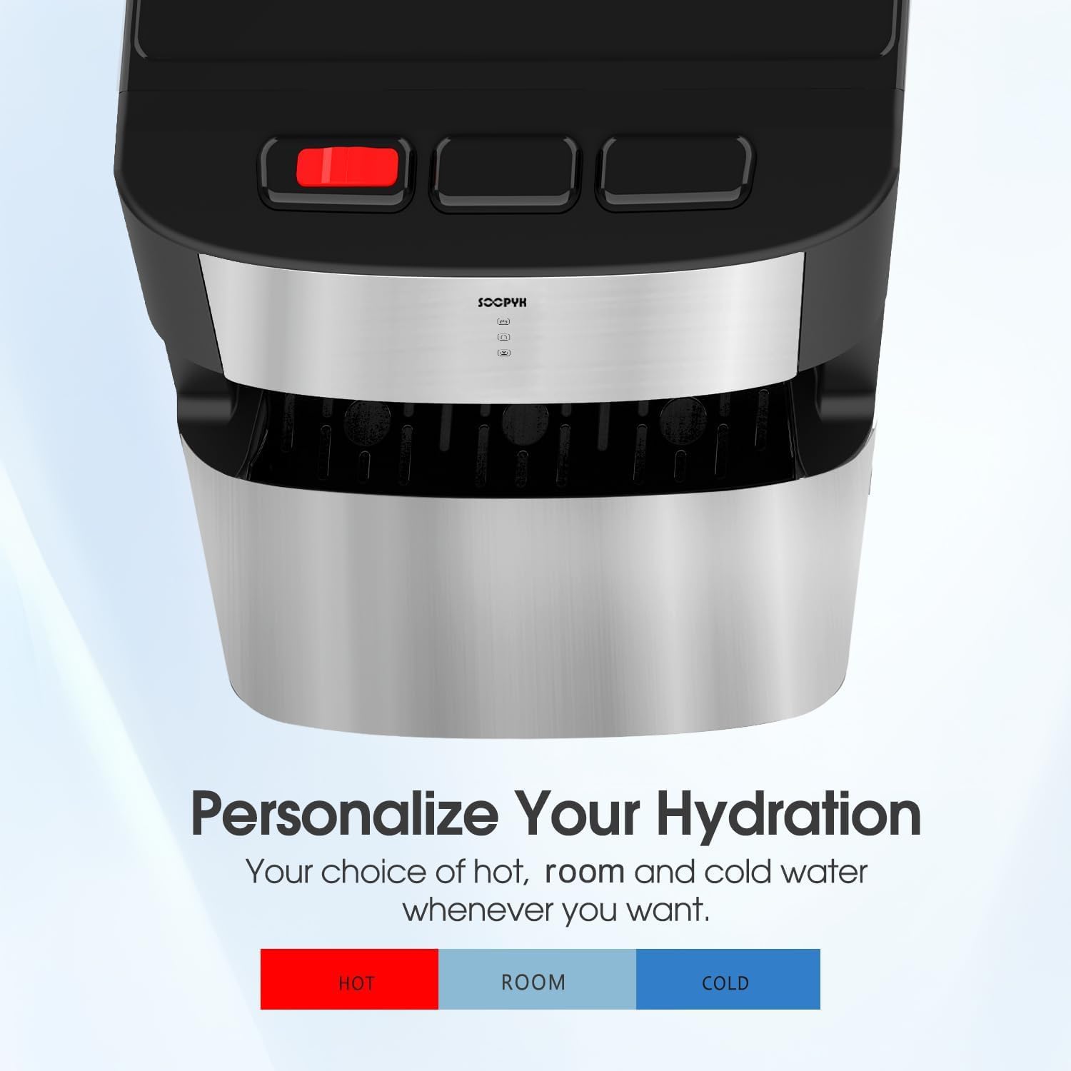 IKT Bottom Load Water Dispenser for 3-5 Gallon Bottle UV Self Cleaning Hot Cold and Room with Child Safety Lock,