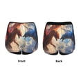 thumbnail image 3 of Rateoe Cloud Red And Blue Dragon Printed 2 in 1 Women's Workout Shorts for Athletic Gym Running Shorts with Phone Pockets-Small, 3 of 7