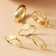 thumbnail image 5 of Xihbxyly Anillo Geométrico Chapado En Oro, Joyería de Aleación con Formas Únicas, Diseño Exquisito, Ideal para Uso Diario, Festivales, Talla Única., 5 of 6