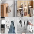 thumbnail image 4 of DISEN 10Pcs Coat Hooks Heavy Duty Wall Mount Robe Hangers with Screws, 11lb Limited (Silver), 4 of 6