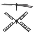 thumbnail image 4 of Miangastore Solar Windmill Blades Replacement Parts Waterproof Durable Plastic Black Color 2 Pieces Suitable, 4 of 9