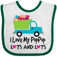 thumbnail image 3 of Inktastic I Love My PopPop Boys Baby Bib, 3 of 4