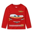 thumbnail image 2 of Disney Cars Lightning McQueen Long Sleeve Shirt (Boys), 3 Pack, Sizes 3T-7, 2 of 7