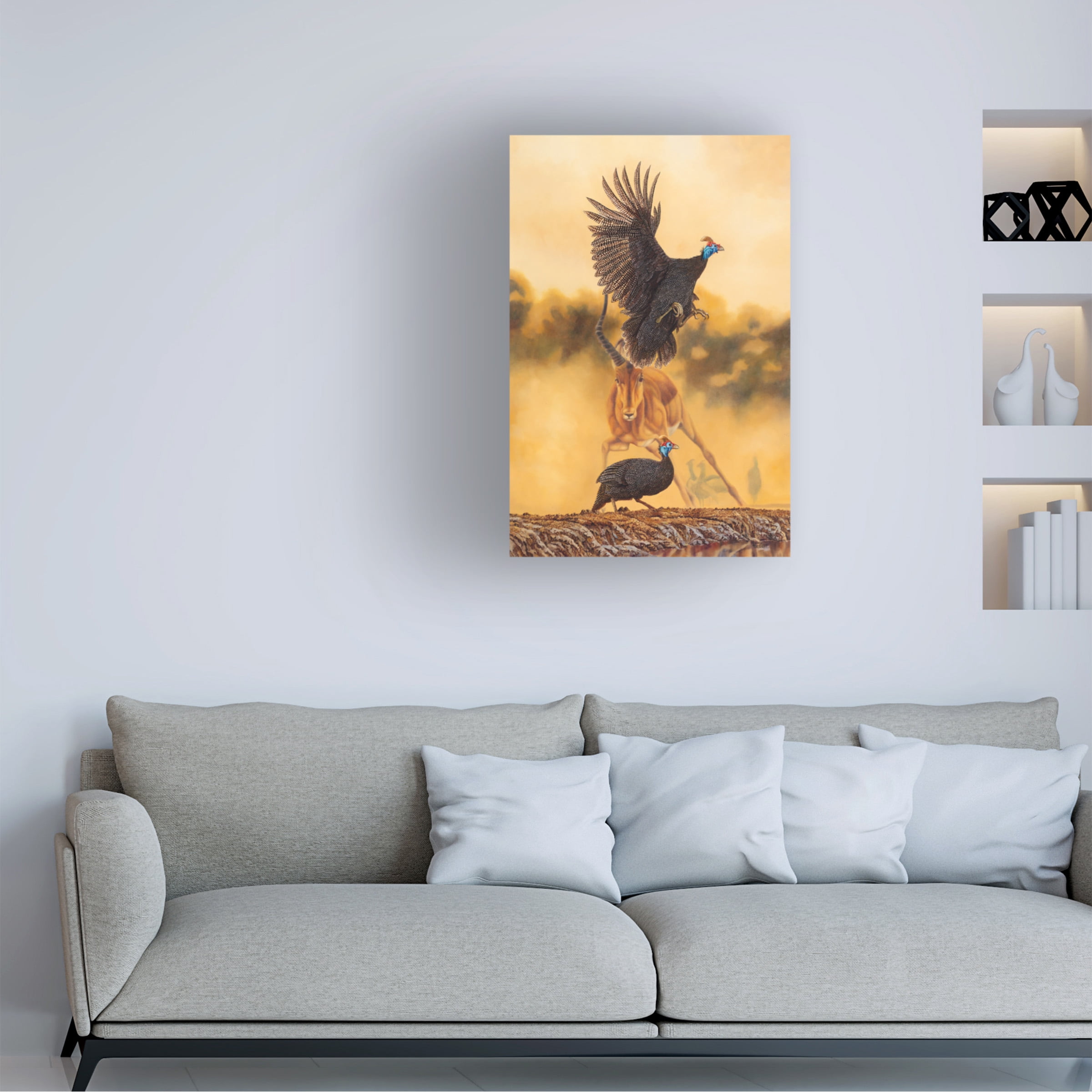 Canvas Wall Art - Delene Lambert 'Fright Flight' Wall Art for Living Room, Bedroom, or Office DÃ©cor by Trademark Fine Art - 30 x 47 Inches
