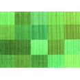 thumbnail image 1 of Ahgly Company Machine Washable Indoor Rectangle Checkered Green Modern Area Rugs, 5' x 8', 1 of 1