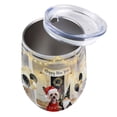thumbnail image 3 of Happy New Year 2026 Chinese Crested Santa Gnome Holiday Party Snow 12oz Stainless Steel Wine Tumbler Insulated Cup with Lid Dog Lover - 13019, 3 of 5