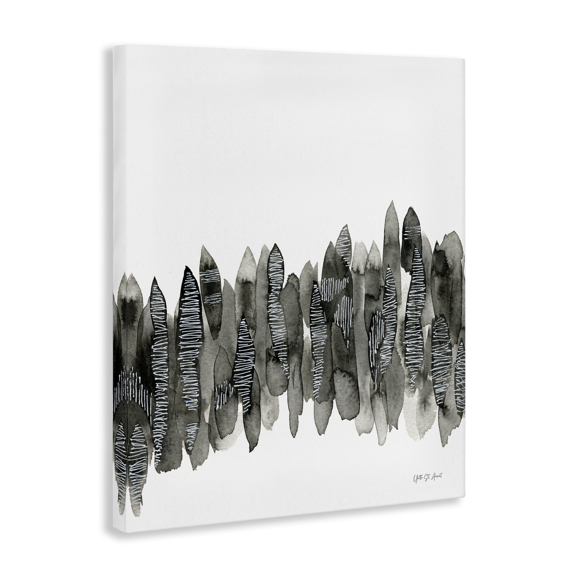 Stupell Industries Kindling Abstract Nature Abstract Painting Wrapped Canvas Art Print Wall Art, 16 x 20