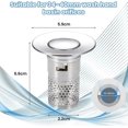 thumbnail image 5 of 2 Pcs Kitchen Sink Plug Replacement Drain Strainer, Pop up Sink Plug Stainless Brass Bounce Core Drain Plug with Basket Hair Catcher, 34-40mm, 5 of 5
