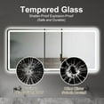 thumbnail image 3 of 28*60in LED Bathroom Vanity Mirror ,wall mirror,Anti-Fog, Dimmable,Shatter-Proof Tempered Glass, Ideal for Bathroom Wall Decor, Beauty Makeup and Shaving, 3 of 9