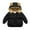 Black, variant on Utlike Toddler Boys Jacket Kids Baby Winter Warm Solid Color Coats Cute Ears Warm Fuzzy Hooded Padded Outwear Durable Boys Jackets Regular Fit Size 4 Years-5 Years