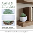 thumbnail image 2 of Unique Bargains Artificial Succulents Pots Faux Plants 3.14" Spiky Tower Dark Green, 2 of 5