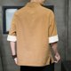 thumbnail image 4 of Camisas Negras Para Hombre Camiseta de manga corta de lino y algodón con cuello Retro para hombre, ropa Tang, placa con hebilla, camiseta informal de lino y algodón transpirable Hanfu para (Khaki, XL), 4 of 6
