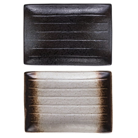 

2pcs Rectangular Small Sushi Plates Japanese Style Food Plates Dishes Cutlery