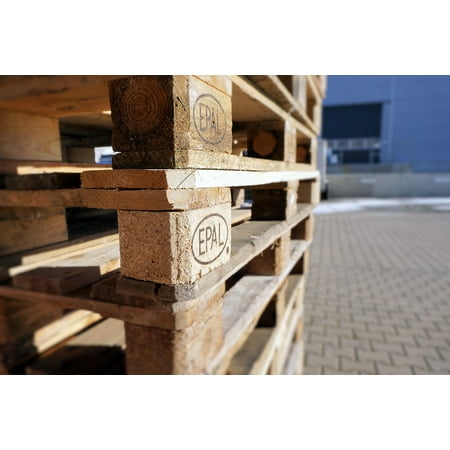 - LAMINATED POSTER Wood Industry Epal Pallets Pattern Euro Pallets Poster Print 24 x 36