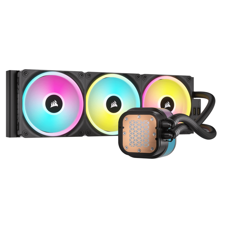 CORSAIR iCUE LINK H150i RGB CPU Liquid Cooler - 360mm AIO - QX120 RGB Fans  - Fits Intel® LGA 1700, AMD® AM5 - iCUE LINK-System Hub Included - White
