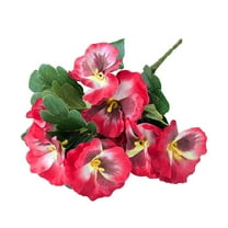 Outdoor Artificial Pansy Flowers, Spring Fake Flowers Plastic Purple Flowers for Home Wedding Kitchen Garden Table Centerpieces Indoor Outdoor Decor