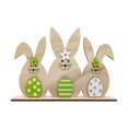 thumbnail image 4 of Set de madera de Pascua con figuritas de huevos y conejitos de colores para decorar tu hogar en estas fiestas, 4 of 4