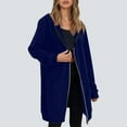 thumbnail image 6 of CAIVO Women Jackets Warm Hooded Zip Up Coats Soft Casual Outerwear Lightweight Comfortable Winter Fashion Tops Solid Color Trendy Dailywear, 6 of 8