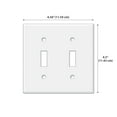 thumbnail image 2 of WIRESTER 2-Gang Toggle Wall Plate/Switch Plate Cover, Solid Pink, 2 of 6