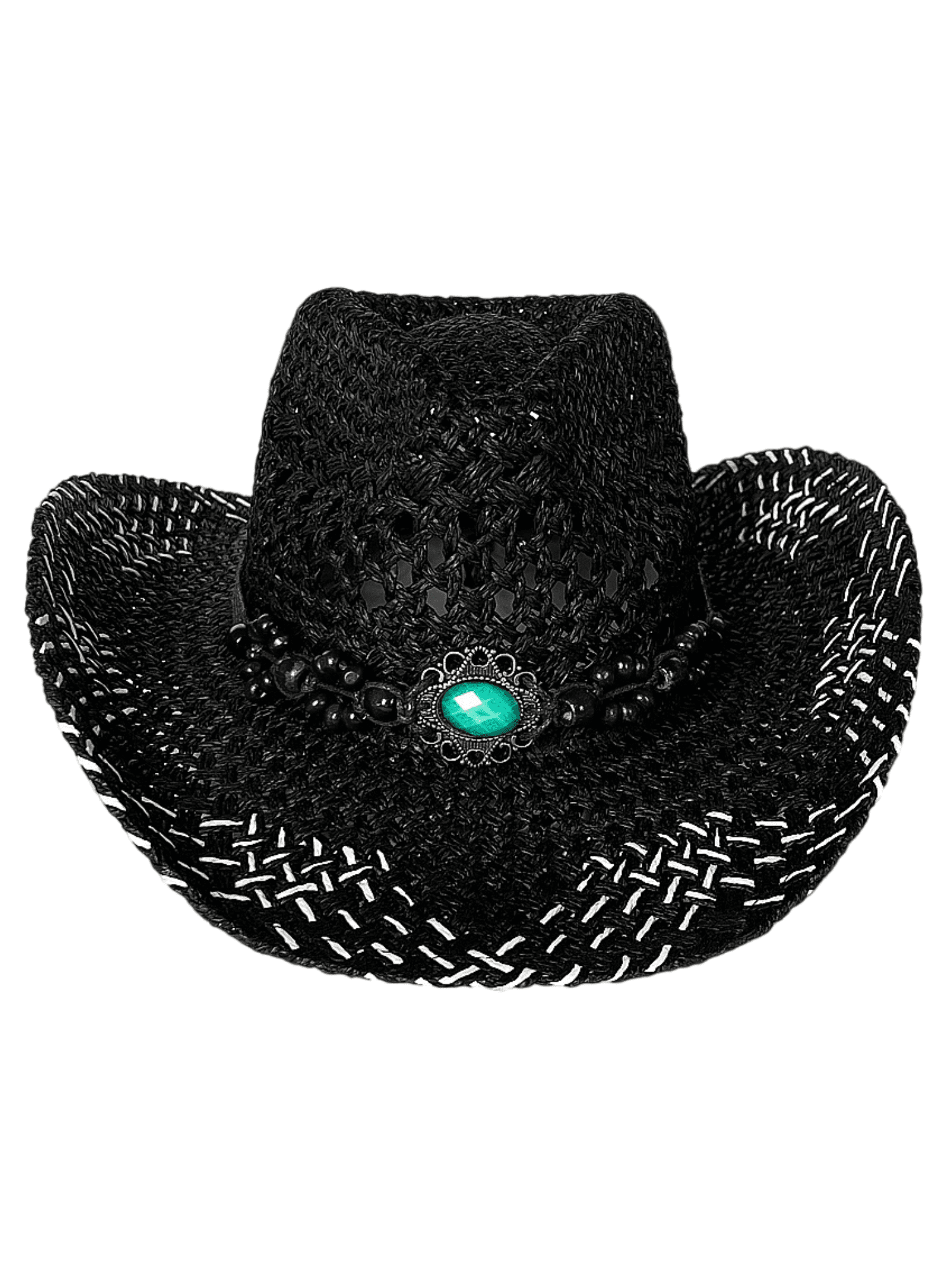 Keevoom Straw Cowboy Hats for Women Men Wide Rolled Brim Western Straw