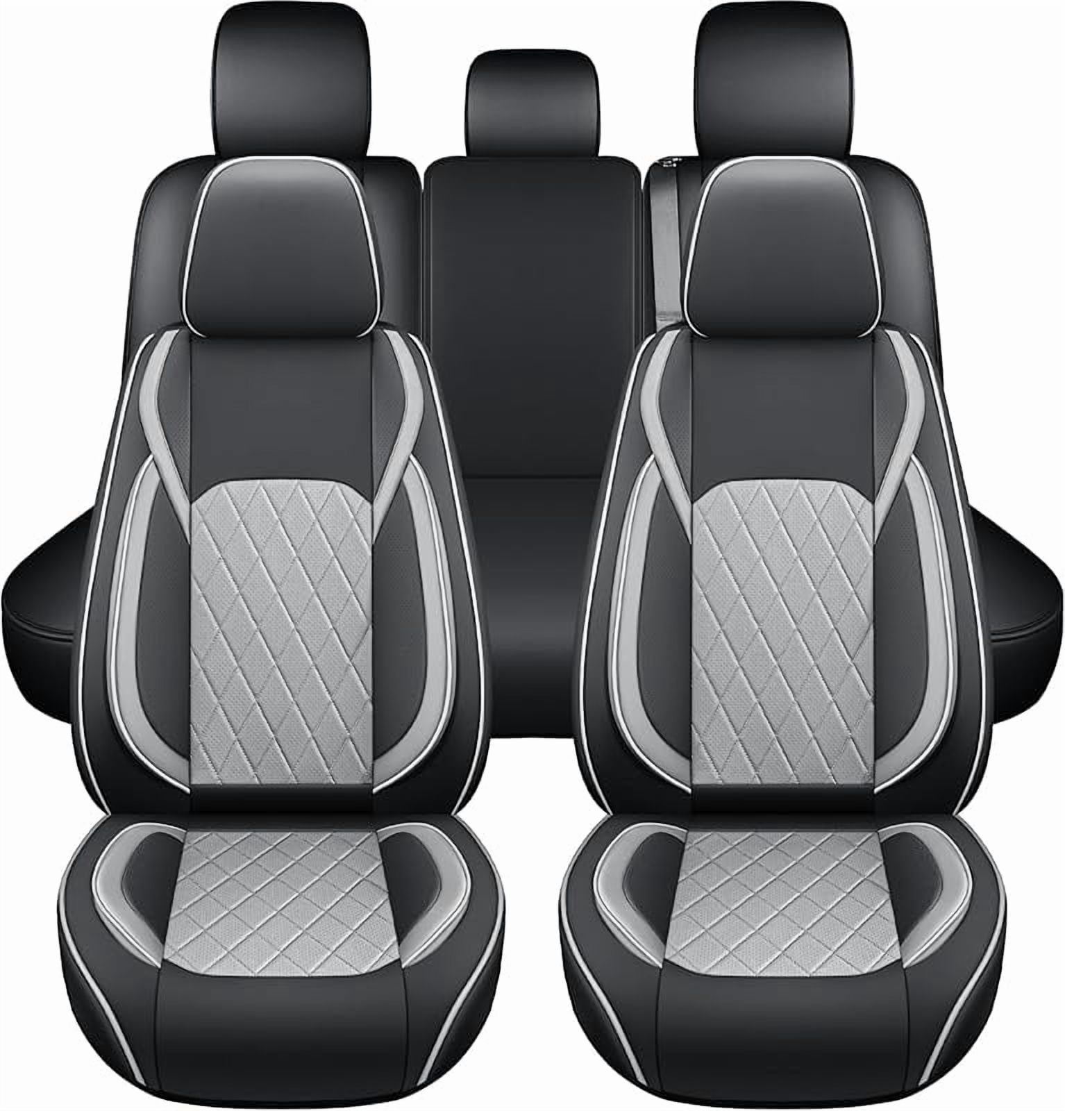 Seat Covers for 2009-2025 Ford F150 SuperCrew & 2017-2025 F250/F350/F450 Super Duty Crew Cab Pickup XL XLT Lariat King Ranch | Custom-Fit Front Seat Covers(Beige)