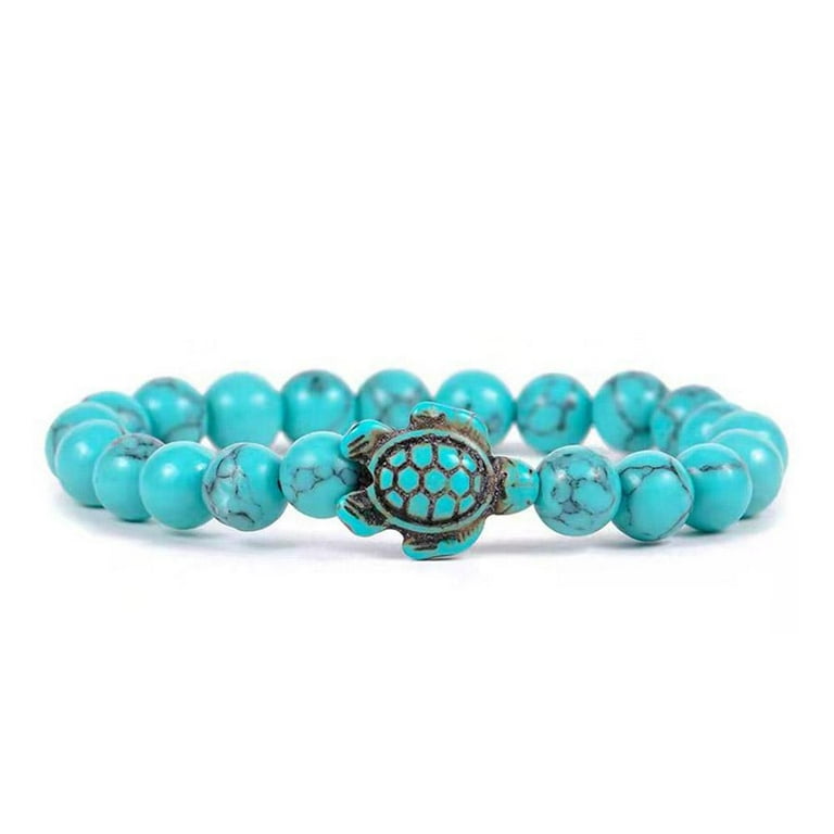 BTLIGE Turquoise Natural Stone Sea Turtle Energy Beads Bracelet Party Jewelry Gift.AU G3W3