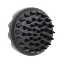 Unique Bargains 1 Pc Handle Hollow Hair Shampoo Brush for Scalp Massage 3.54"x2.95" Black