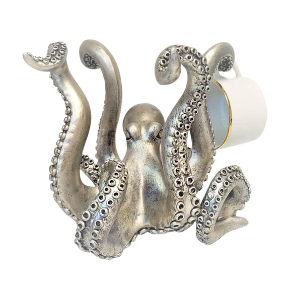 Vintage Octopus Coffee Mug Tea Cup Holder Nautical Beach House Kitchen Bar Decor