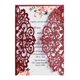 thumbnail image 5 of Invitación hueca para vacaciones, boda, hermosa tarjeta de felicitación de color rojo vino intenso, invitación al baño de la novia, 5 of 5