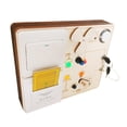 thumbnail image 2 of Tablero de actividades de madera enchufe enchufe interruptor eléctrico juguete de desarrollo habilidades motoras finas juguetes educativos para edades perfke cambiar el tablero ocupado, 2 of 6