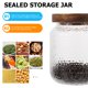 thumbnail image 5 of 2 piezas de frasco de almacenamiento de especias con tapa, recipiente de almacenamiento de alimentos con sello, soporte para alimentos, 5 of 6