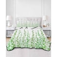 thumbnail image 2 of Twin XL Quilt Bedding Set, Green Polka Dots Reversible Summer Quilt 3 Pieces, Watercolor Abstract Art Lightweight Bedspreads Coverlets with 2 Pillow Shams for All Seasons, 2 of 5