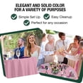 thumbnail image 6 of Exquisite 12-Pack Disposable 120-Inch Round Pink Plastic Tablecloths for Parties, 6 of 6