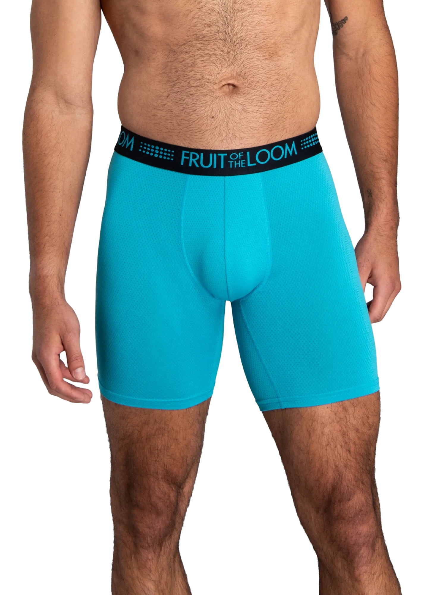 Fruit of the Loom Men's Breathable Micro-Mesh Long Leg Boxer Briefs, 3-Pack