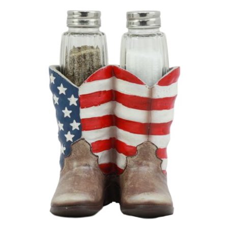 Ebros Patriotic Stars And Stripes American Flag Boots Salt And