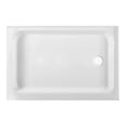 thumbnail image 6 of Fine Fixtures Double Threshold Acrylic Shower Base - Non-Slip Textured Surface Shower Floor Pan in White 42 X 30 Right Hand Flange, 6 of 6