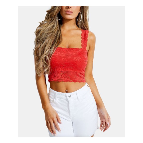 Red Cropped Tops