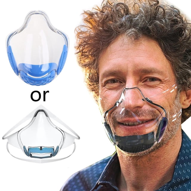 White elk Máscaras faciales de claridad plástica, máscara facial transparente visible, protector facial transparente