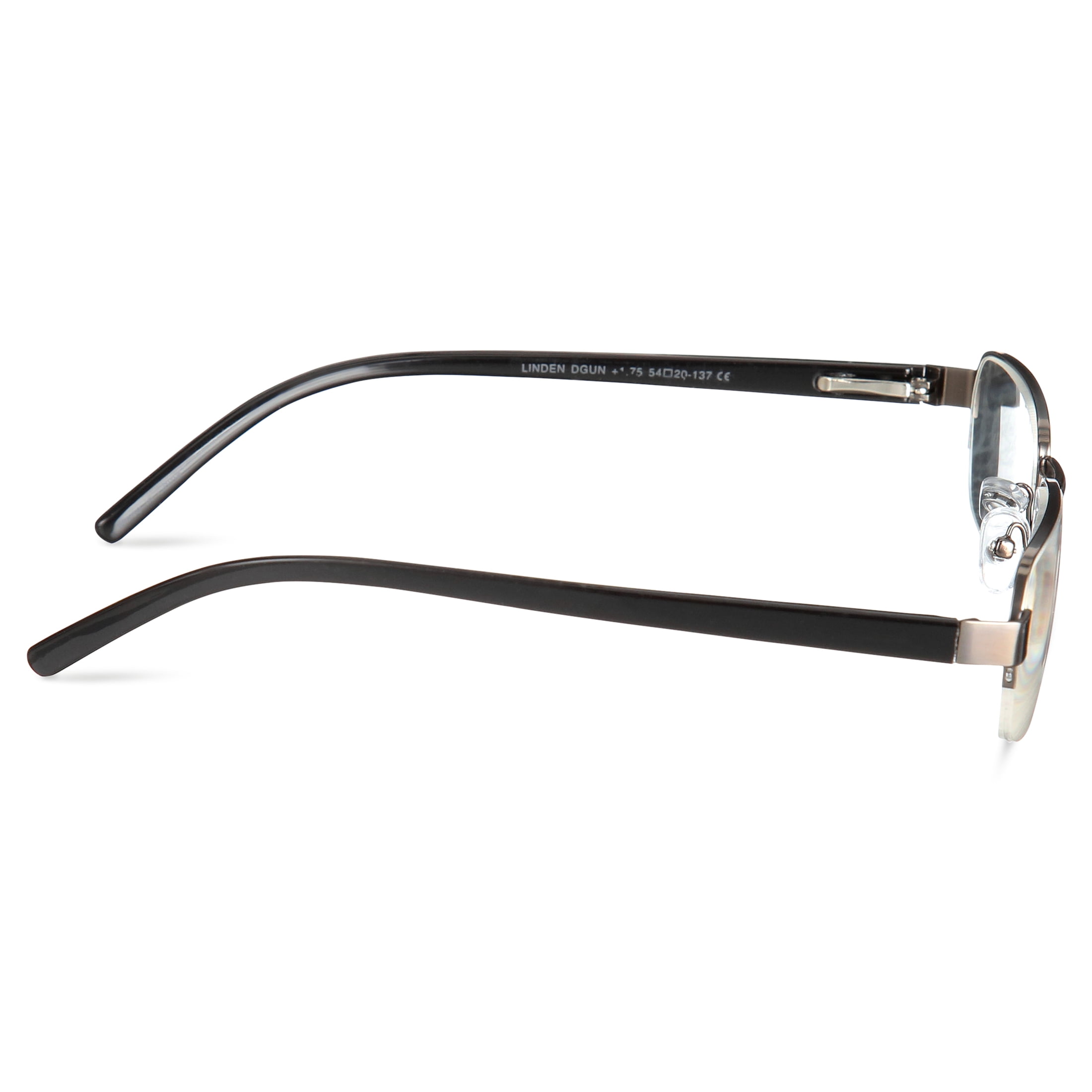 M Readers Men's Linden +1.50 Rectangle Reading Glasses with Case