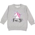 thumbnail image 2 of Inktastic Third Birthday Cute Unicorn Toddler Sweatshirt, 2 of 4
