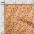 thumbnail image 2 of oneOone Georgette Viscose Medium Yellow Fabric Floral Sewing Craft Projects Fabric Prints By Yard 42 Inch Wide, 2 of 4