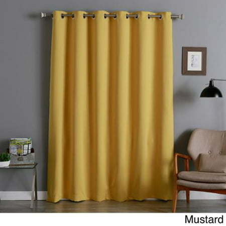 Extra-Wide Thermal Insulated 84-inch Blackout Curtain Panel Mustard