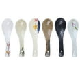 thumbnail image 1 of Shisuyan 6Pcs Ceramic Soup Spoons Household Spoons Rice Eating Spoons (Assorted Color), 1 of 8